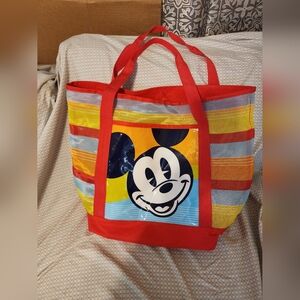 Disney Store Mickey Mouse Summer Fun Beach Large Mesh Tote Bag